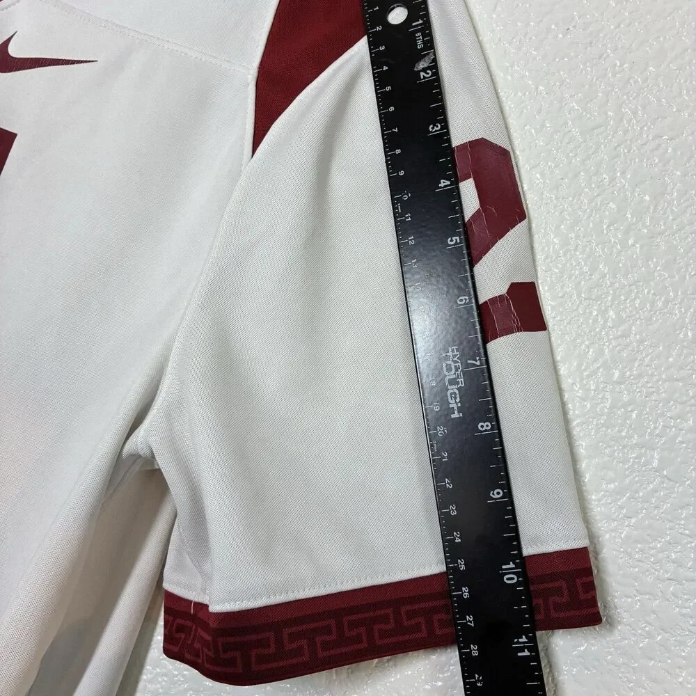 USC Trojans Jersey Mens Large White NCAA Football Nike Dri-FIT Number 21